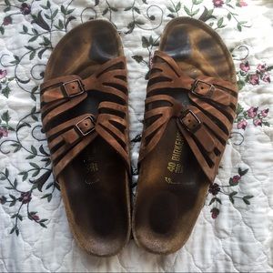 Birkenstock Granada Tan Flat Sandal, 10